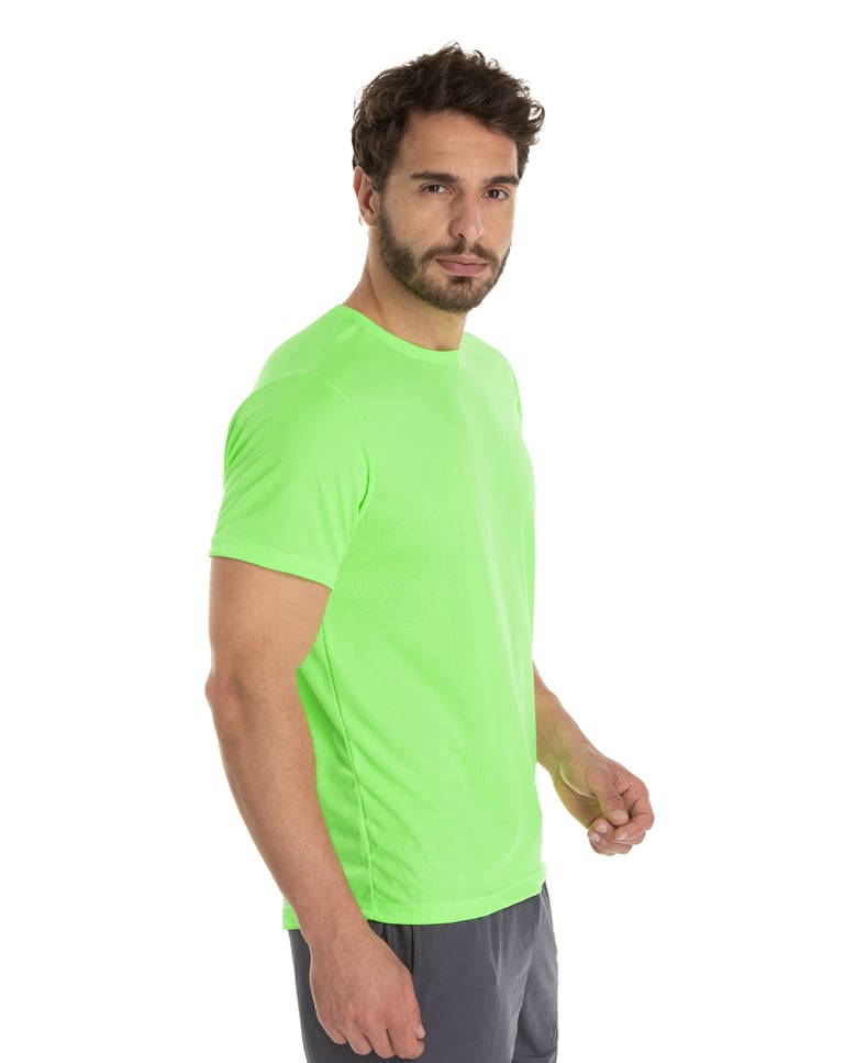 Camiseta Dry Fit Verde Fluorescente Proteção UV 30+