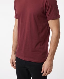 Camiseta de Algodão Premium Bordô