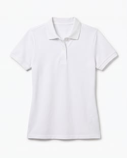 Camisa Polo Piquet Feminina Branca