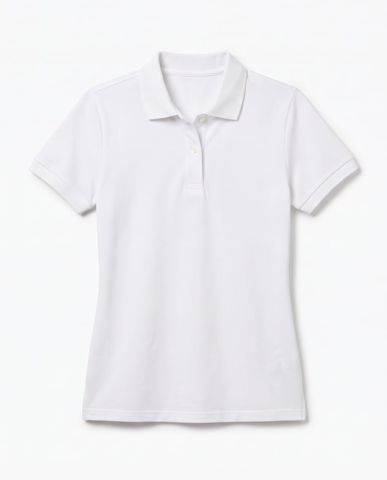 Camisa Polo Piquet Feminina Branca