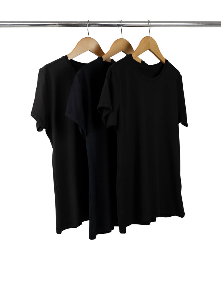Kit 3 Camisetas Tech Modal Pretas Femininas