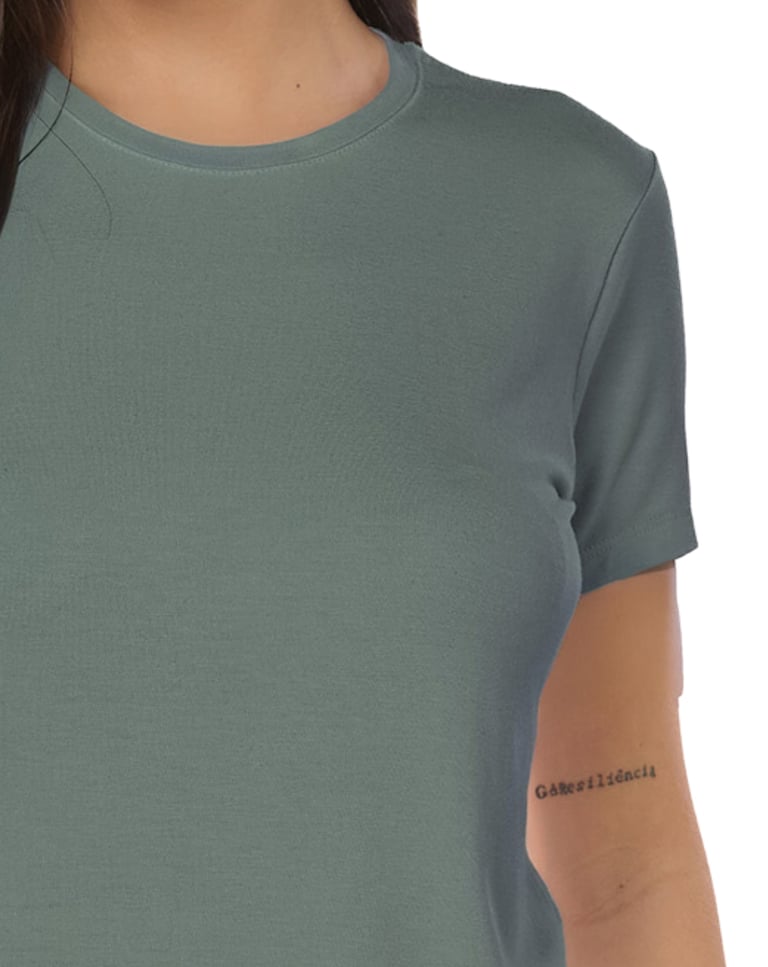 Camiseta Tech Modal Feminina Verde Oliva