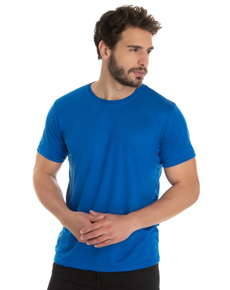 Camiseta de Poliéster/Sublimática Azul Royal