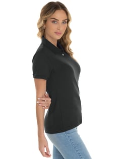 Camisa Polo Piquet Feminina Preta