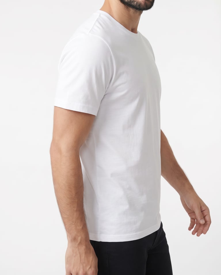 Camiseta de Algodão Premium Branca
