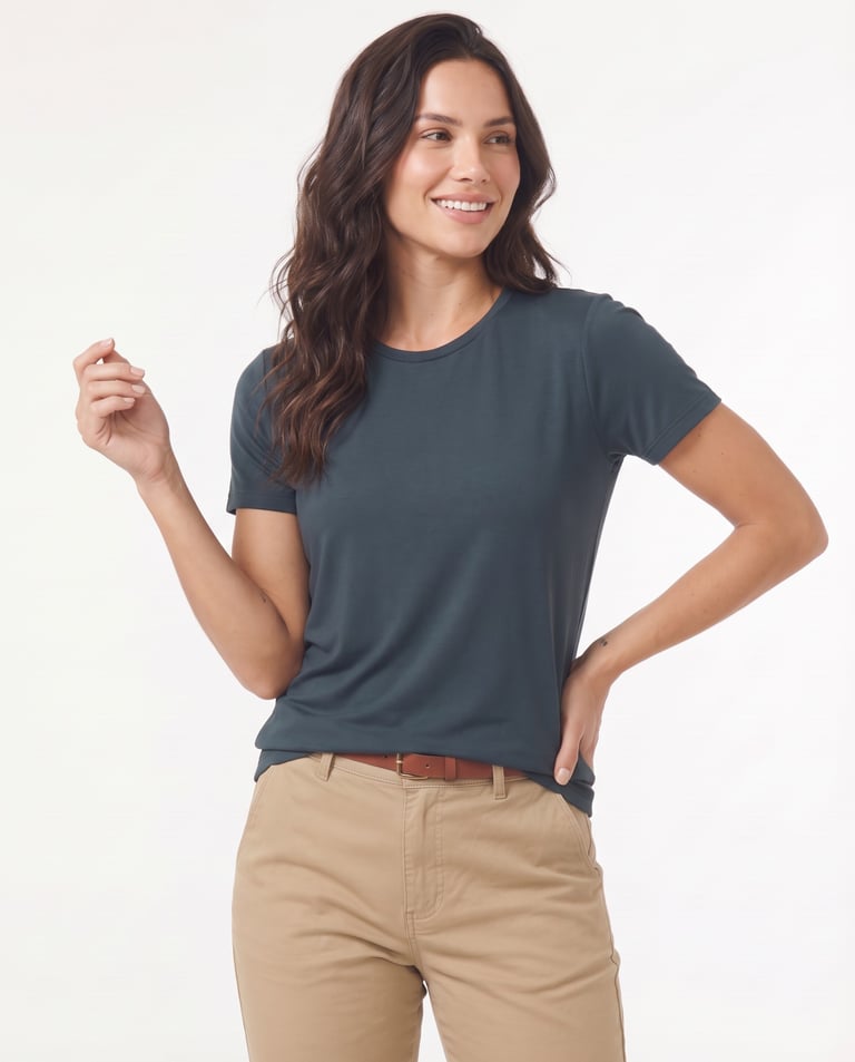 Camiseta Tech Modal Feminina Grafite