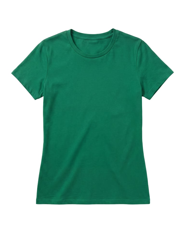 Baby Look de Algodão Premium Verde Bandeira