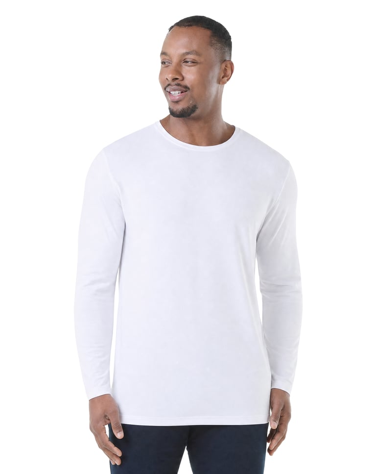 Camiseta Manga Longa Tech Modal Masculina Branca