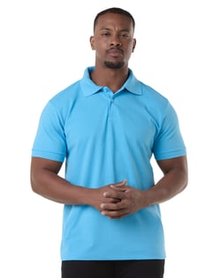 Camisa Polo Piquet Masculina Azul Claro