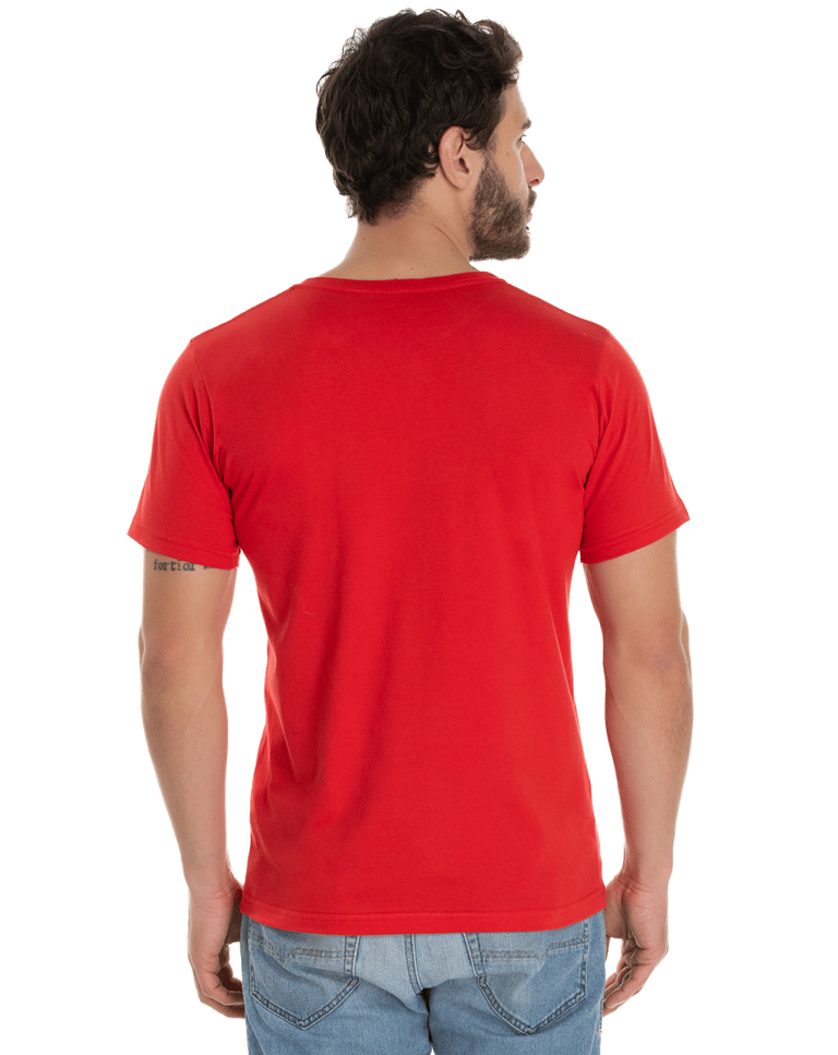 Camiseta de Algodão Premium Vermelha