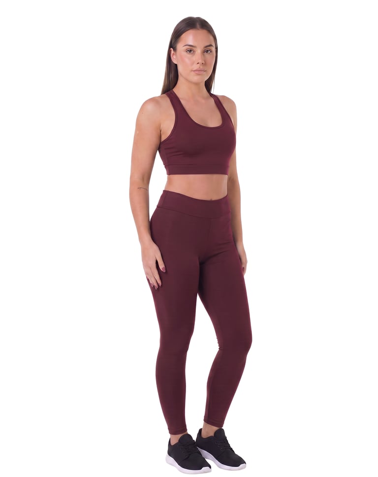Conjunto Fitness Feminino Bordô 06