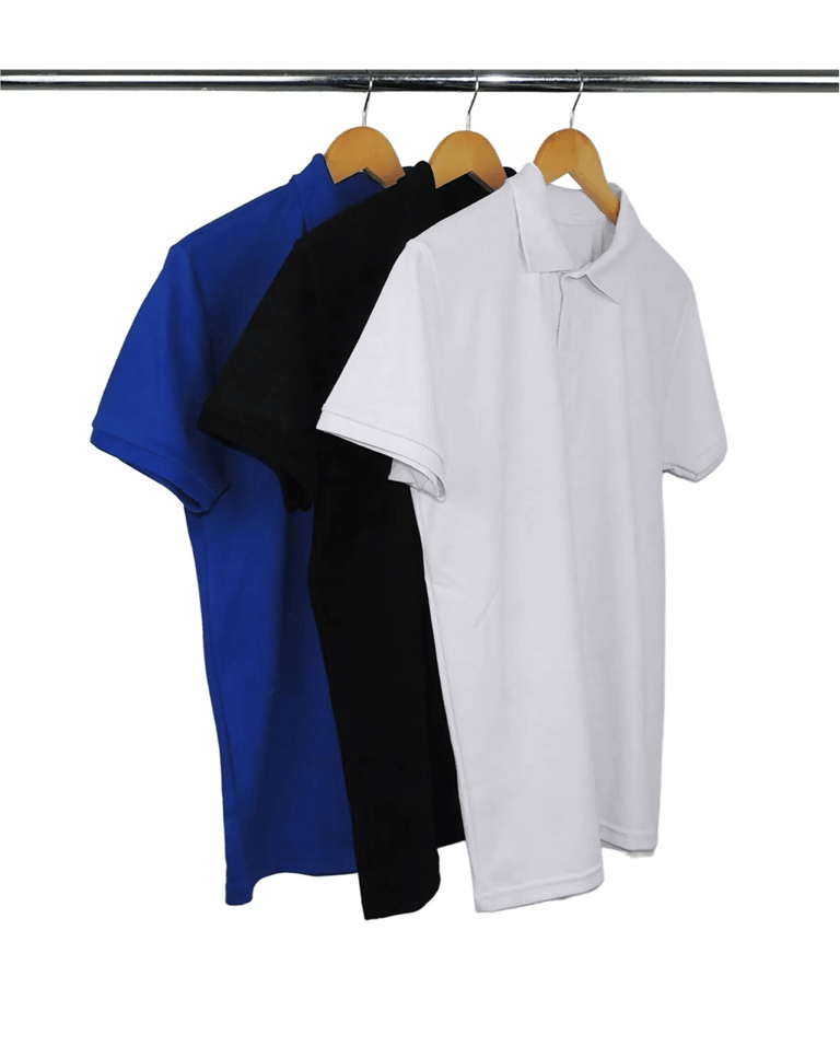 Kit 3 Camisas Polo Piquet Masculinas 7