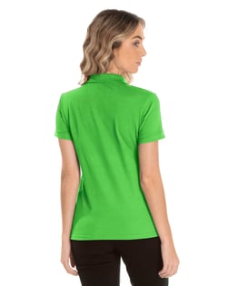 Camisa Polo Piquet Feminina Verde Limão