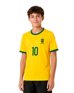 Camiseta Juvenil do Brasil Copa 2026 Dry Fit