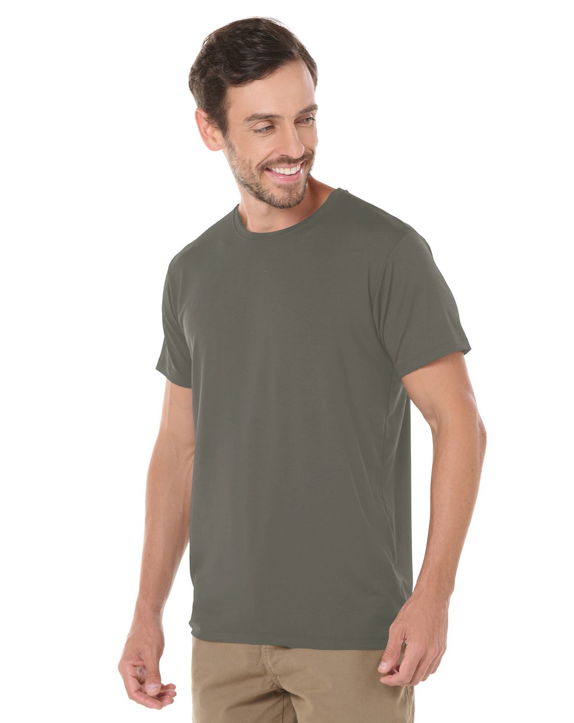 Camiseta Tech Modal Cinza Terra Masculina | Direto de Fábrica - Loja ...