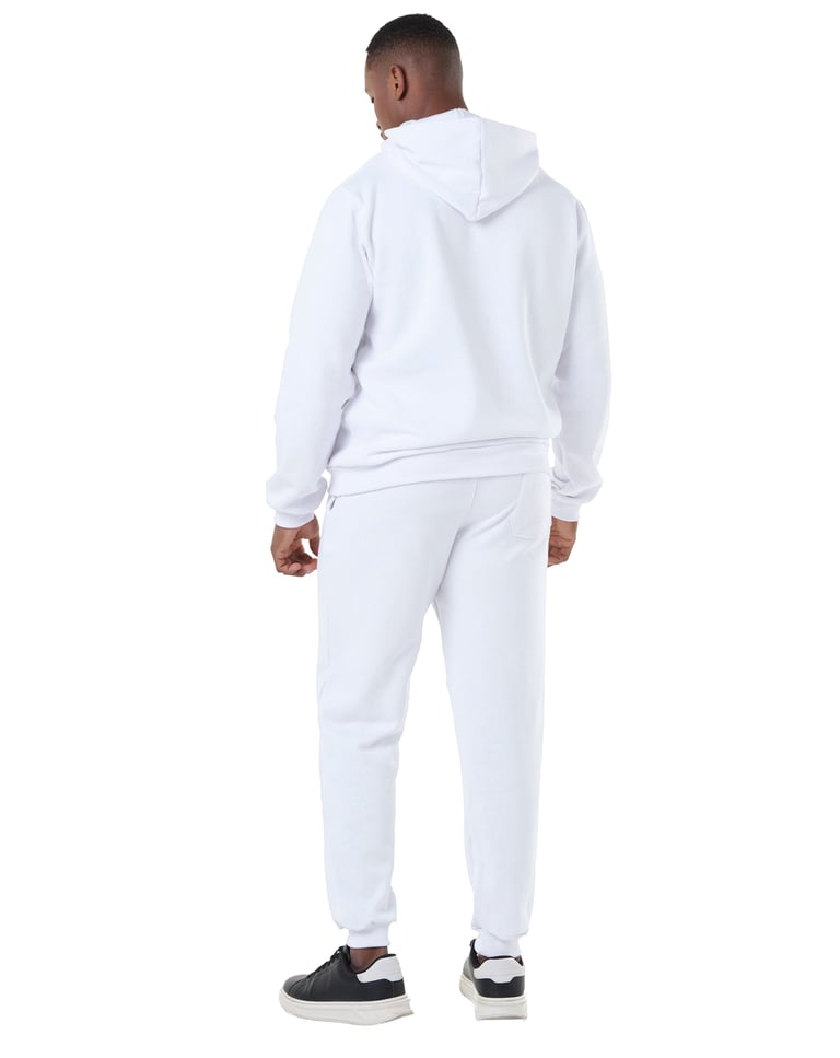 Conjunto Moletom Masculino com Capuz Branco 05