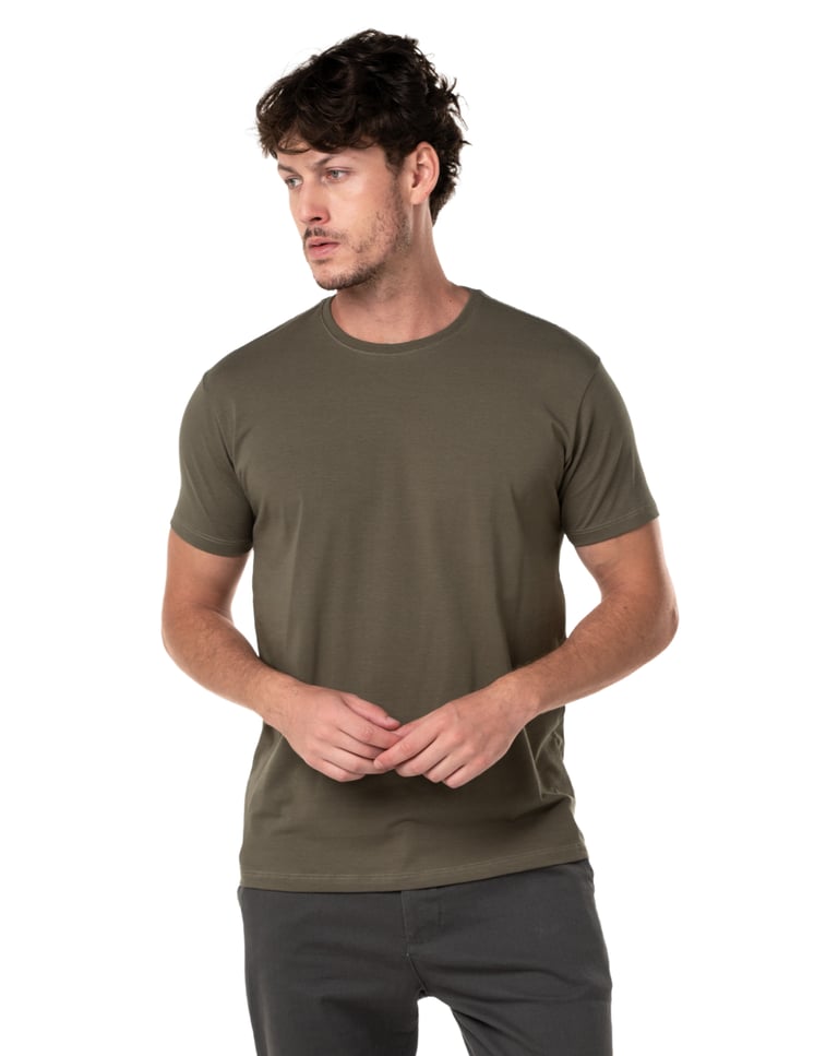 Camiseta de Algodão Egípcio Cinza Mineral