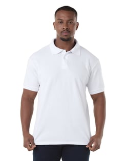 Camisa Polo Piquet Masculina Branca