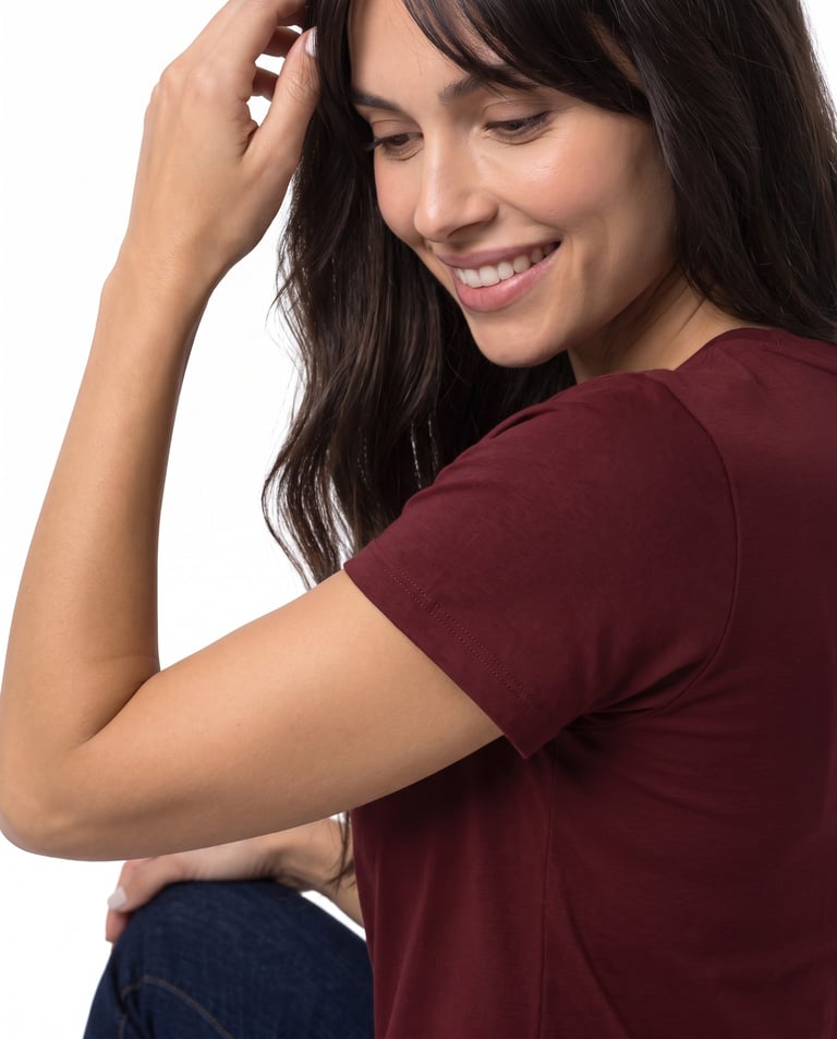 Camiseta Tech Modal Feminina Bordô