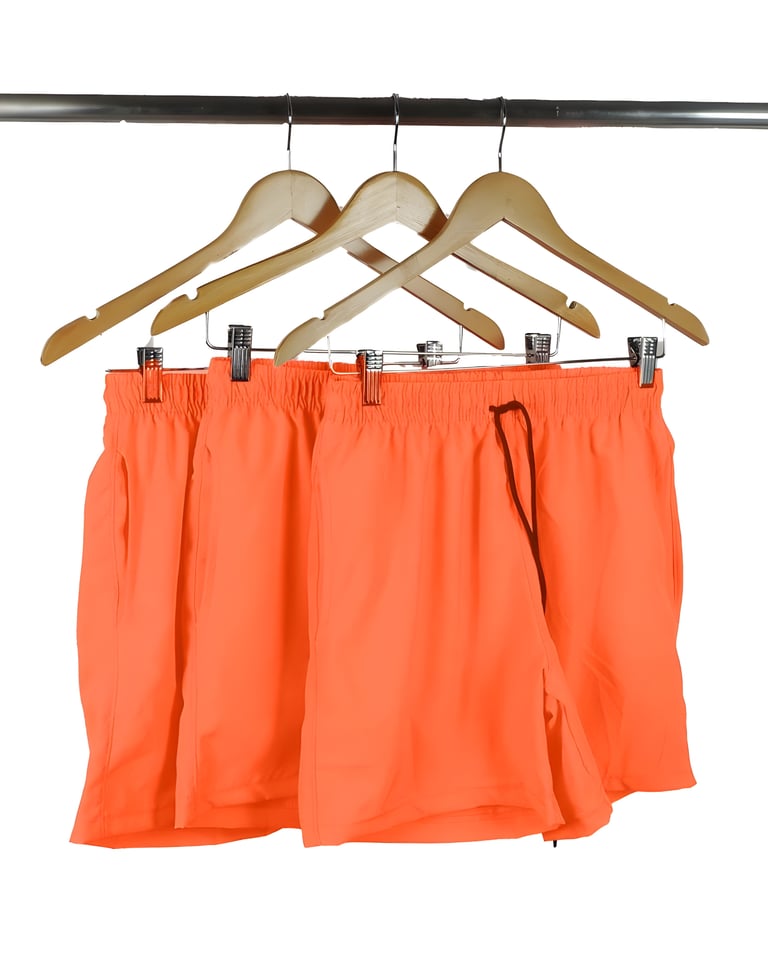 Kit 3 Shorts de Praia Masculino Laranja