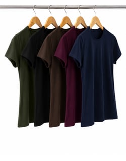 Kit 5 Camisetas de Algodão Egípcio Femininas 09