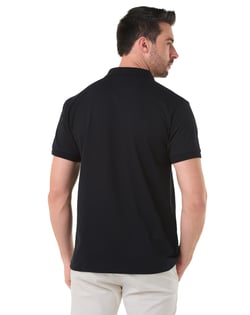 Camisa Polo Piquet Masculina Preta