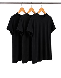 Kit 3 Camisetas Tech Modal Pretas Femininas