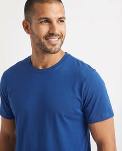 Camiseta de Algodão Premium Azul Royal