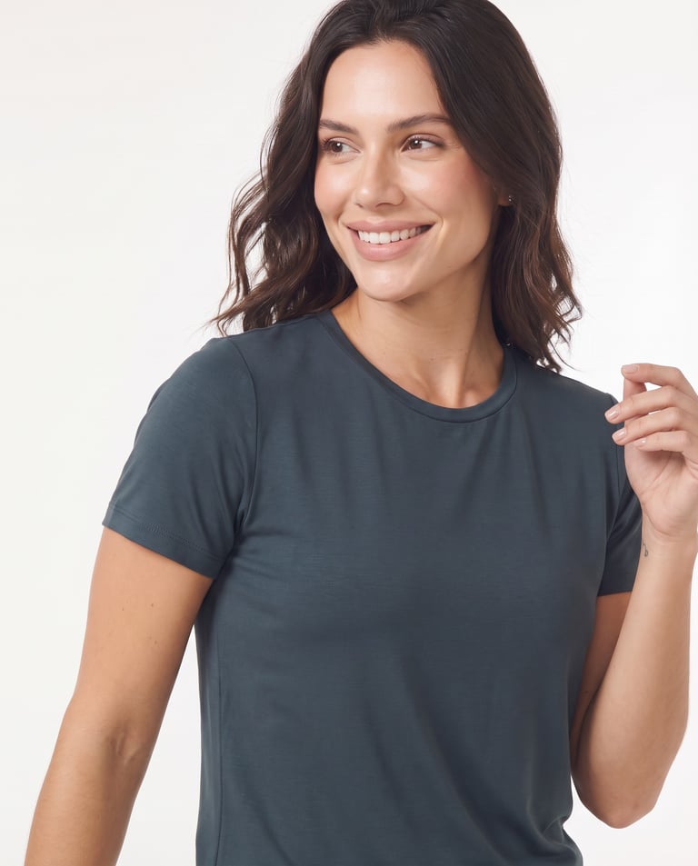 Camiseta Tech Modal Feminina Grafite