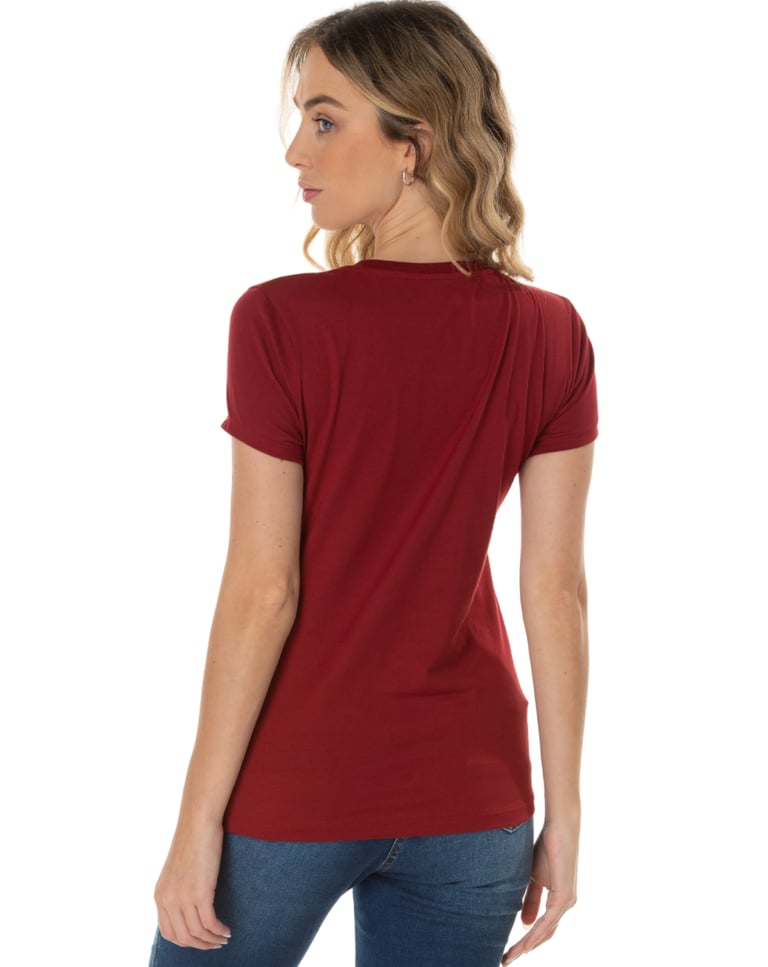 Baby Look de Algodão Premium Bordô