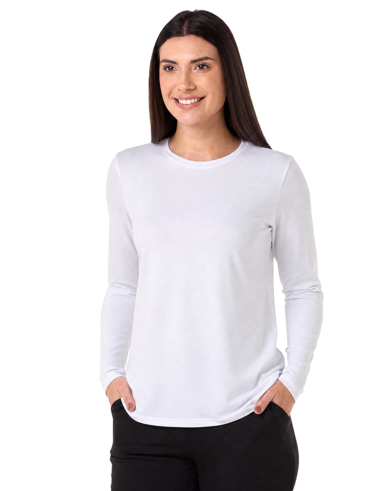 Kit 2 Camisetas Manga Longa Tech Modal Feminina