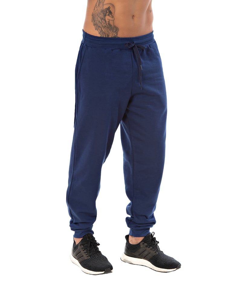 Calça Masculina de Moletom Azul Marinho
