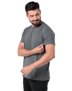 Camiseta de Algodão Egípcio Mescla Escuro