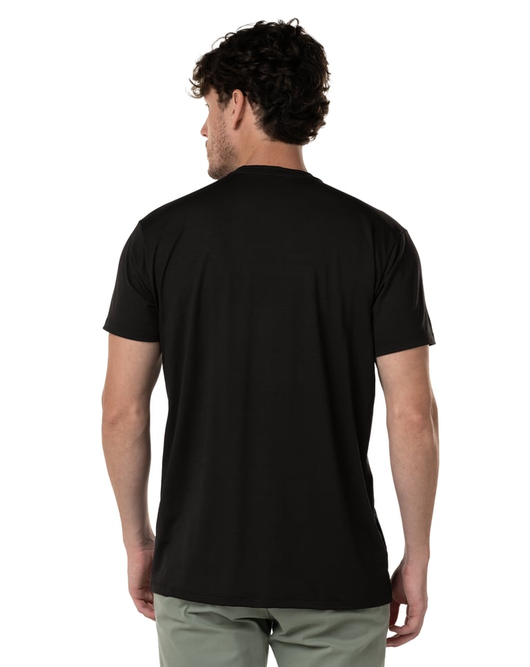 Camiseta Tech Modal Gola V Masculina Preta