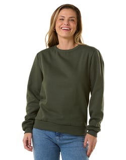 Blusão de moletom feminino Verde Militar