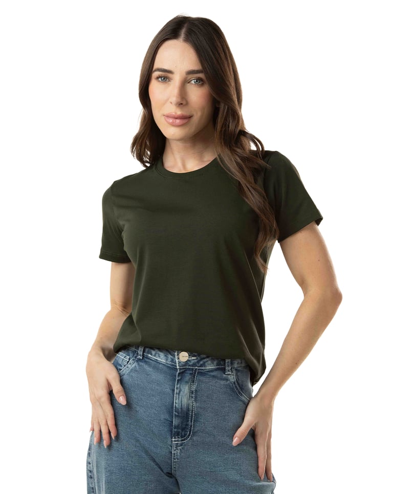 Kit 5 Camisetas de Algodão Egípcio Feminina 05