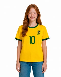 Camiseta Juvenil do Brasil Copa 2026 Dry Fit