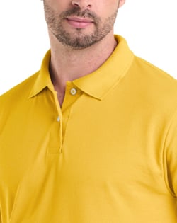Camisa Polo Piquet Masculina Amarelo Ouro