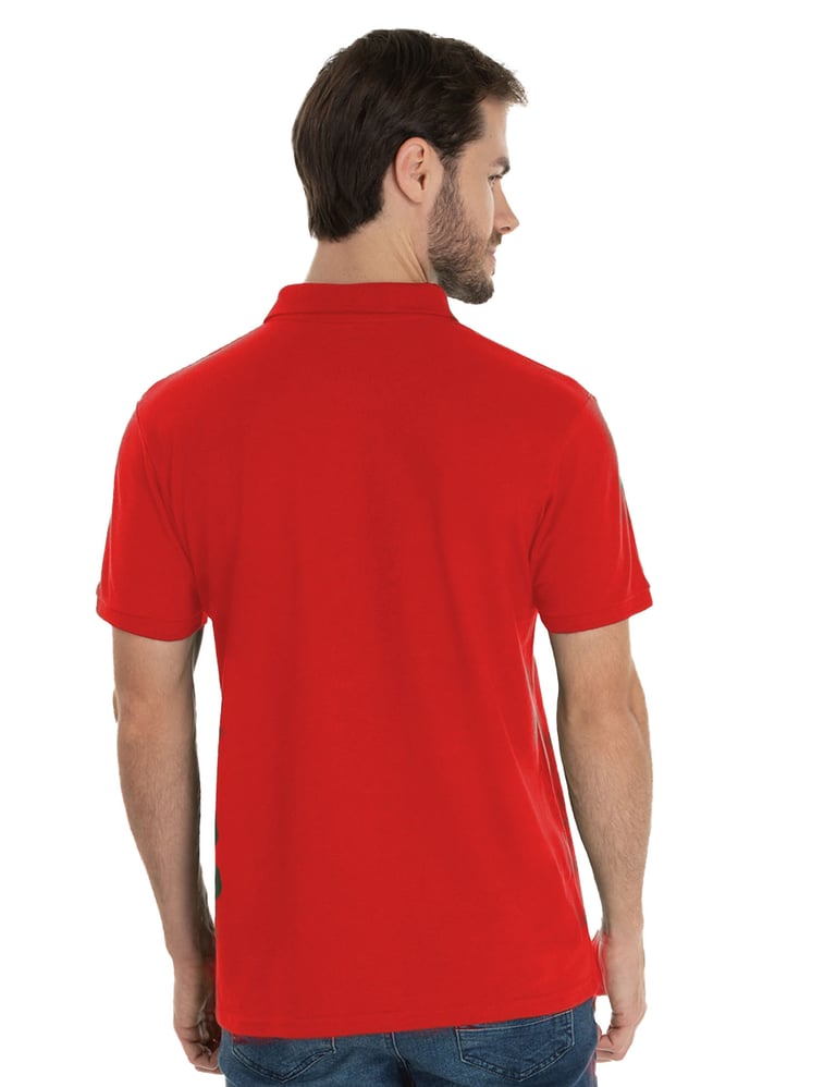 KIT 5 Camisas Polo Piquet Masculina Vermelha