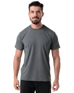 Camiseta de Algodão Egípcio Mescla Escuro