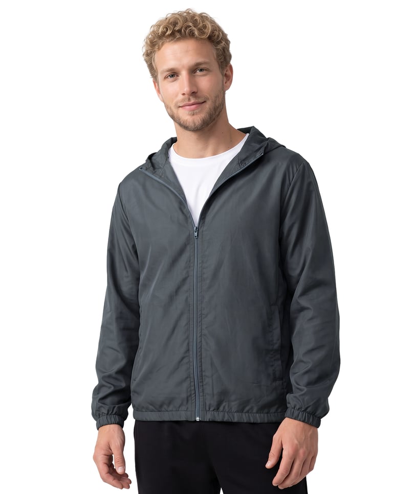 Jaqueta Corta Vento Masculina Cinza Chumbo
