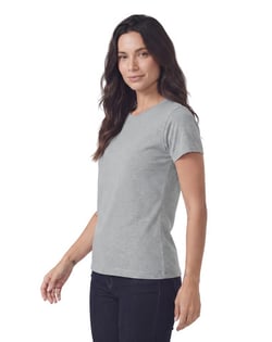 Baby Look de Algodão Premium Cinza Mescla