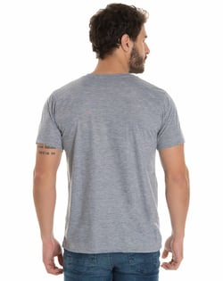 Kit 5 Camisetas PV Masculinas / Malha Fria Cinza Mescla
