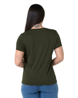 Camiseta Tech Modal Feminina Verde Militar