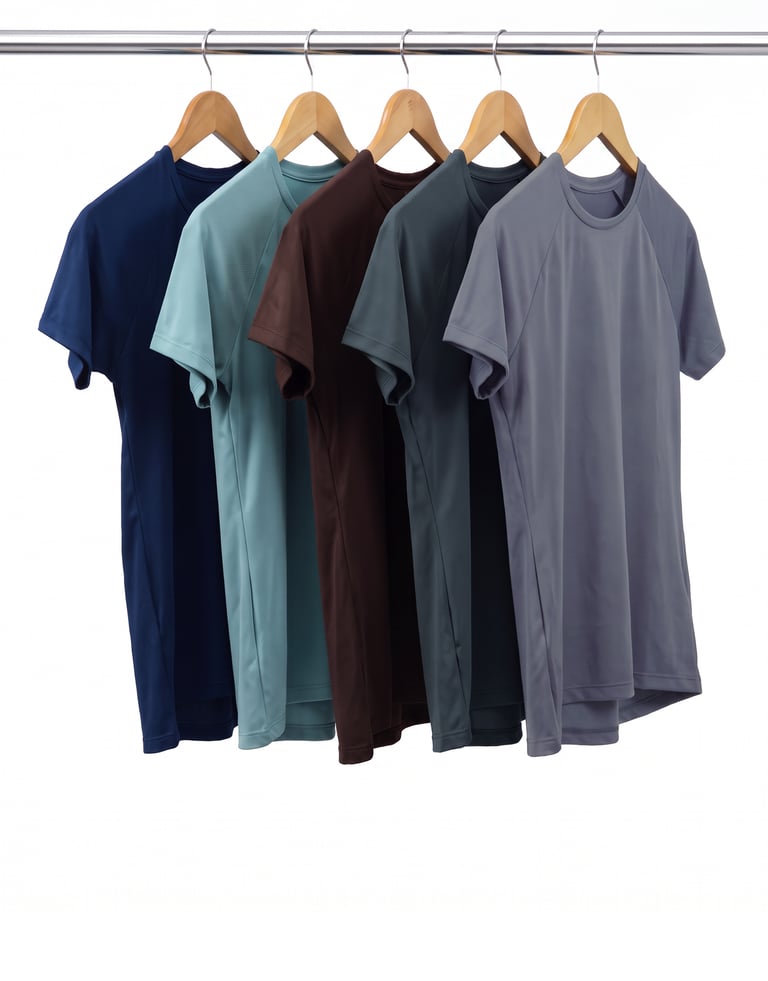 Kit 5 Camisetas Dry Poliamida Raglan Femininas 01