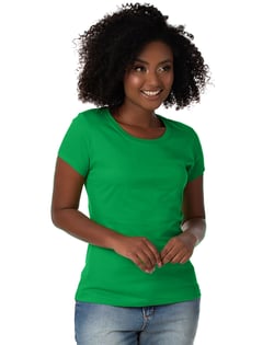 Baby Look PV / Malha Fria Verde Bandeira