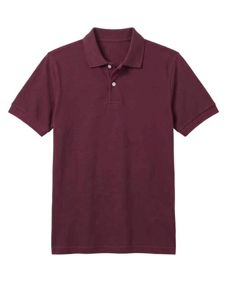 Camisa Polo Piquet Masculina Bordô