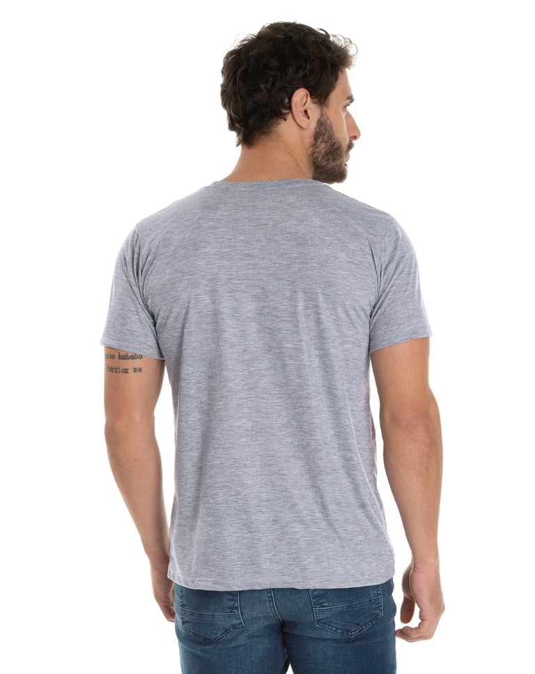Camiseta Pv / Malha Fria Cinza Mescla