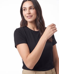 Kit 3 Camisetas Tech Modal Pretas Femininas