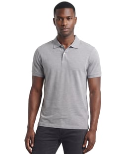Camisa Polo Piquet Masculina Cinza Mescla